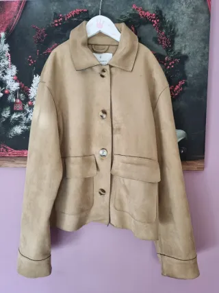 Chaqueta Antelina Camel Mujer
