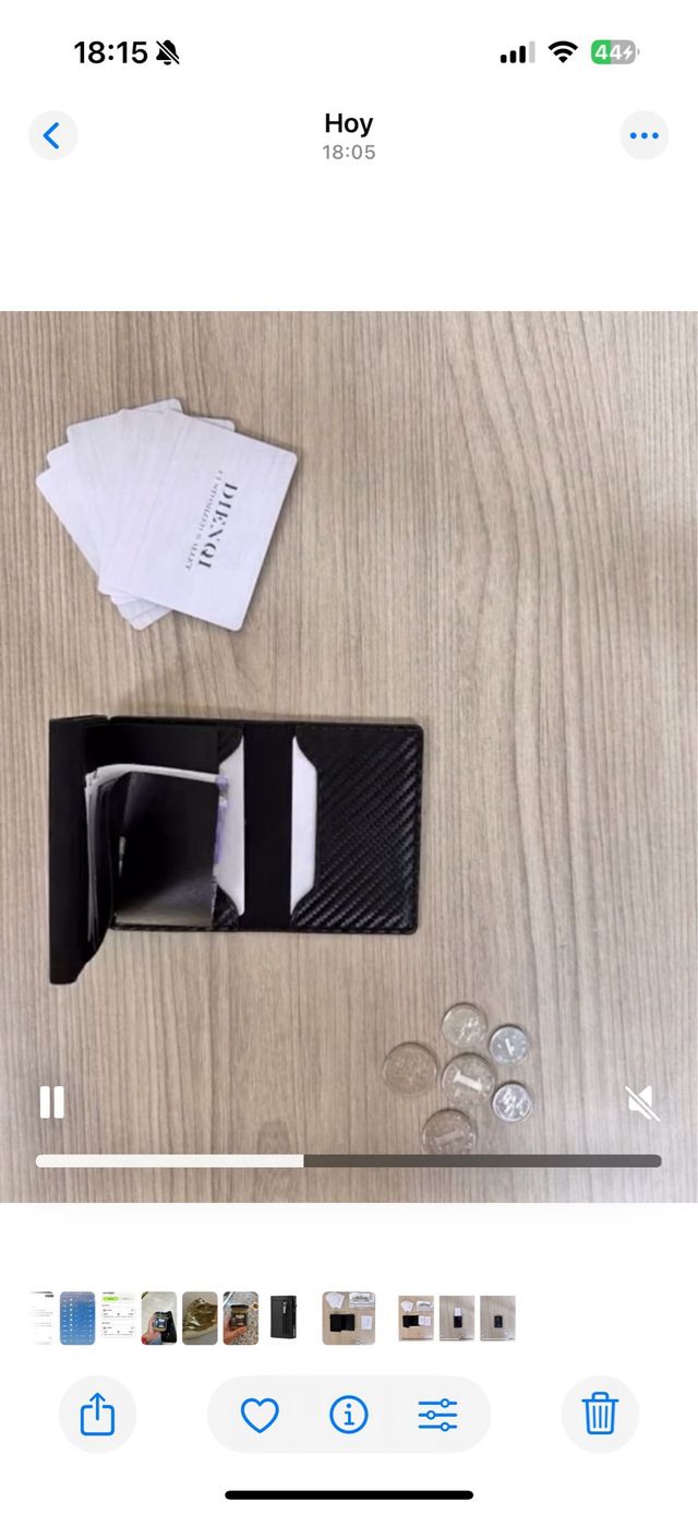 Cartera Tarjetero 
Cremallera monedas 
Billetera