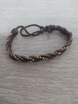 Pulsera cuero unisex, ajustable