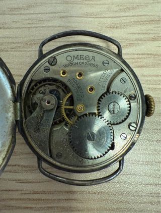 Reloj Omega Vintage Plata ( 1915 ). FUNCIONANDO.