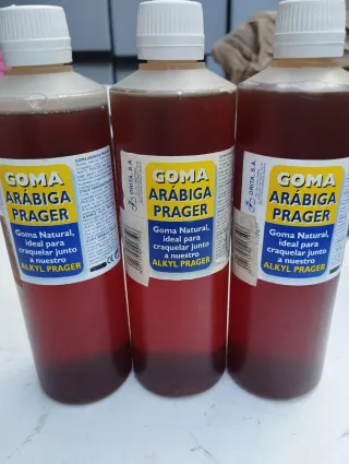 Lote 3 botes Goma Arábiga Prager