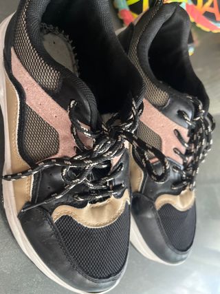 Zapatillas cuero y ante colores