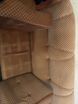 Set di divano e 2 poltrone in tessuto e legno
