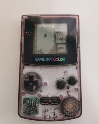 Game Boy Color Transparente + Pokémon Oro + Tetris