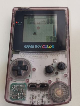 Game Boy Color Transparente + Pokémon Oro + Tetris