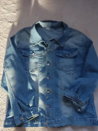 Cazadora vaquera oversize mujer