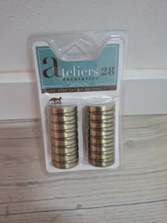 Lote 25 pares Final Barra Cortina dorados Nuevos