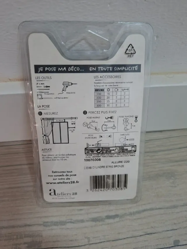 Lote 25 pares Final Barra Cortina dorados Nuevos