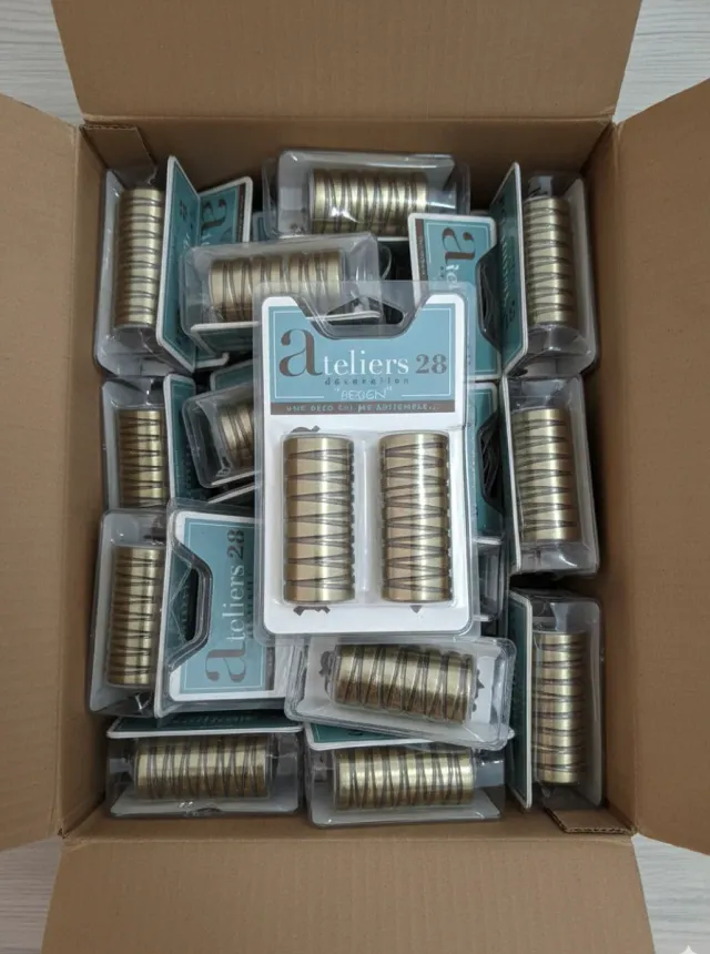 Lote 25 pares Final Barra Cortina dorados Nuevos