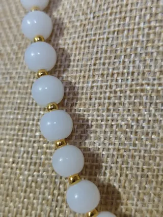 Gargantilla Jade Blanco y Cuarzo Turmalina