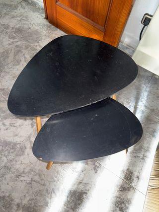 Mesitas auxiliares madera negras