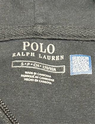 Sudadera Polo Ralph Lauren Negra Cremallera