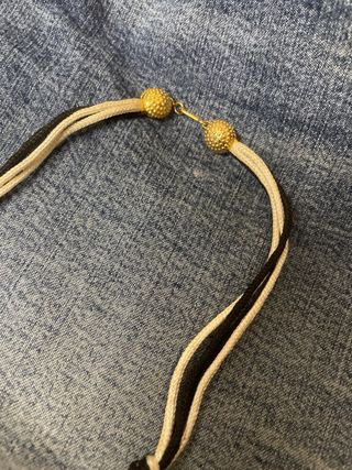 Collar vintage perlas y oro