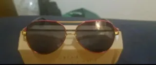 Gafas de Sol Tipo Piloto Rojas/Dorado Polarizadas
