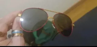 Gafas de Sol Tipo Piloto Rojas/Dorado Polarizadas