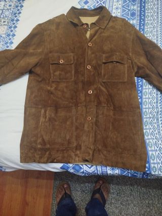 Chaqueta de Ante Caballero Marrón