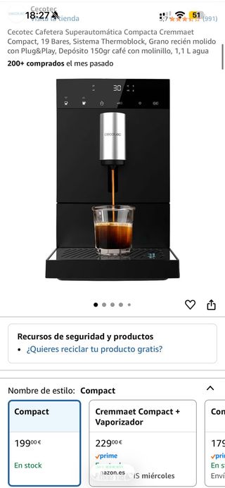Cafetera Superautomática Compacta Cremmaet