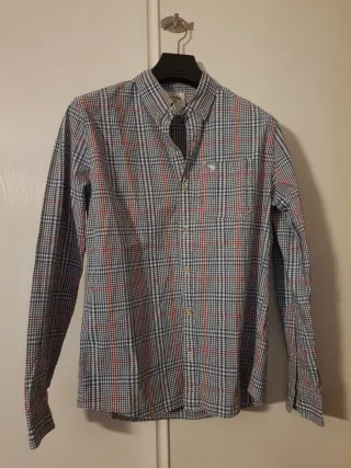 Camisa Abercrombie & Fitch cuadros azul y rojo
