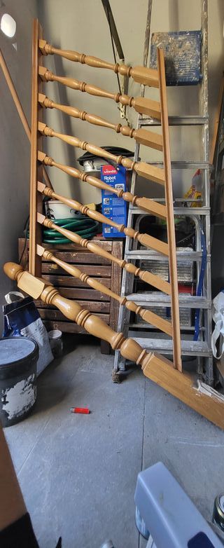 Pasamanos de madera para escalera