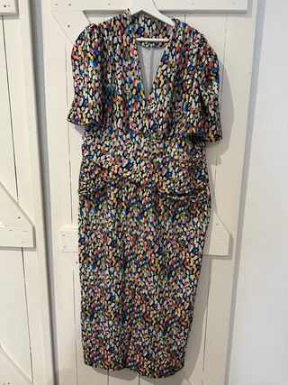 Vestido Midi Estampado Multicolor