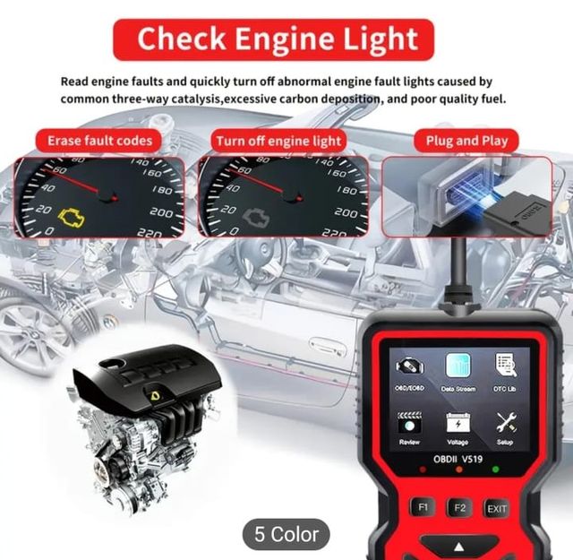 Máquina diagnosis V519 OBD2 Azul