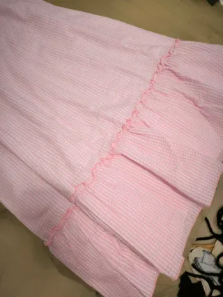 Traje de gitana rosa y blanco