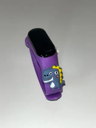 Reloj LED infantil dinosaurio morado