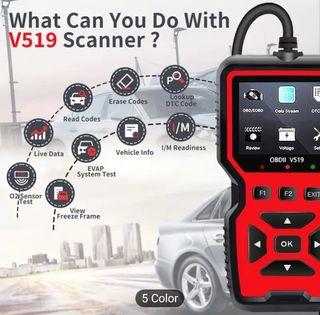 Máquina diagnosis V519 OBD2 ROJO