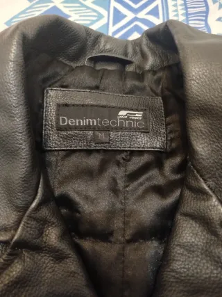 Chaqueta de piel negra hombre