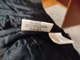 Chaqueta de piel negra hombre