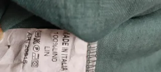 Vestido lino manga corta Made in Italy