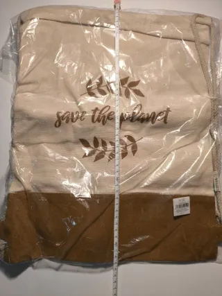 Mochila Save the Planet Beige y Marrón