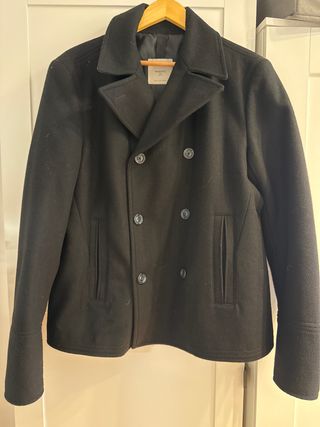 Abrigo Mango Hombre Negro