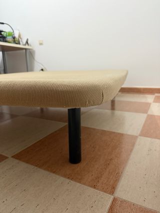 Base tapizada 135x190 cm beige