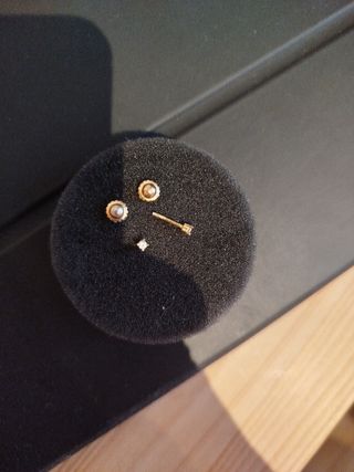 Pendientes niña tuerca seguridad plata luxenter