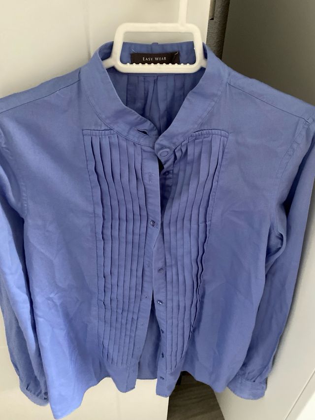 Camisa Easy Wear azul talla 36
