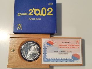 Moneda 10 euros España 2002 Gaudí Parque Güell
