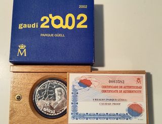 Moneda 10 euros España 2002 Gaudí Parque Güell