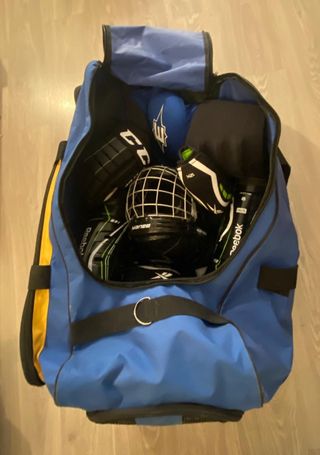 Bolsa de hockey con equipo
