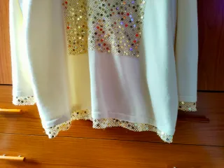 Jersey Blanco Elegance lentejuelas talla única