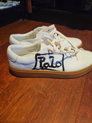 Zapatillas Polo Ralph Lauren Piel Blancas