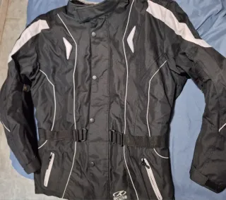 Chaqueta motero negra y gris XXL