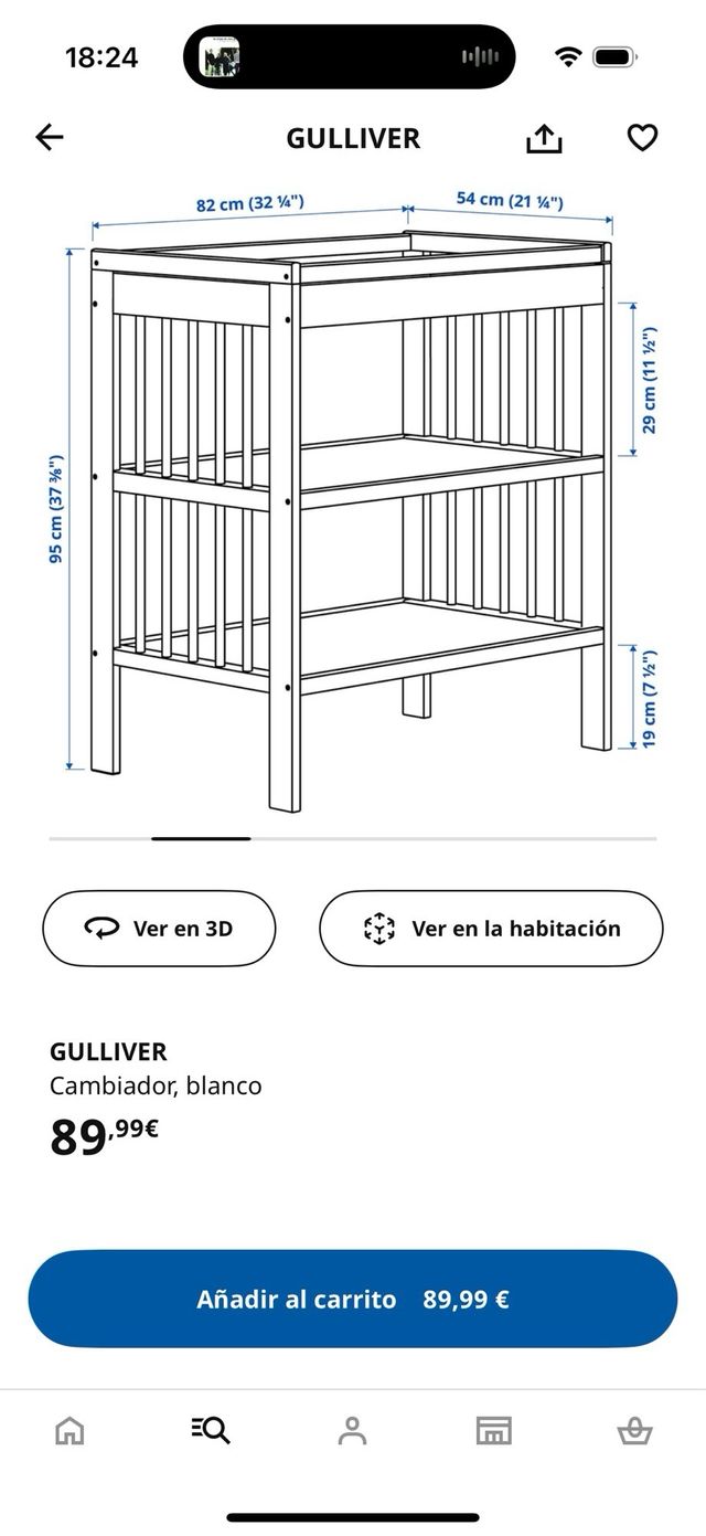 Cambiador Bebé Ikea Blanco