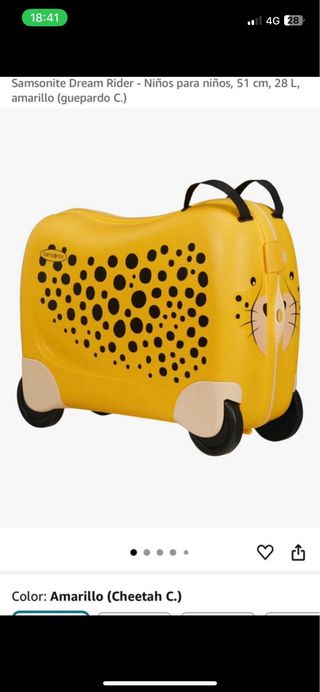 Maleta Infantil Samsonite Amarilla