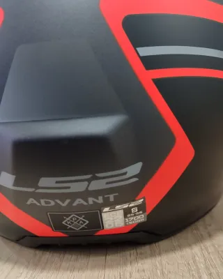 Casco Moto Convertible LS2 Talla S Negro/Rojo