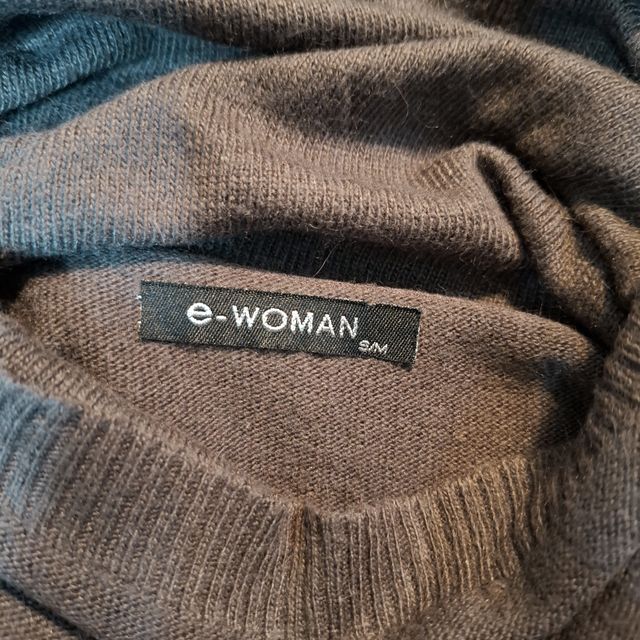 Vestido pichi patchwork marrron y beige