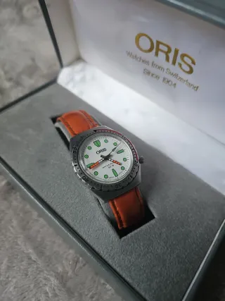 Reloj Oris Vintage Naranja Blanco