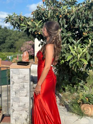 Vestido de fiesta rojo (Talla XS-S)