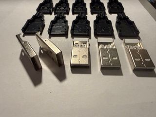 Set 5x Connettori USB tipo A Maschio 4 Pin DIY
