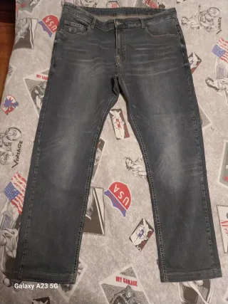 Jeans elasticizzati uomo blu/grigi